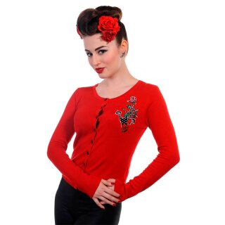 Banned Retro Cardigan - Anchor Red