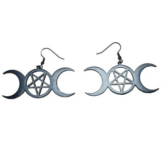 The Rock Shop Earrings - Triple Moon Goddess