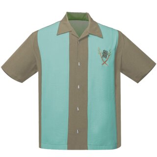 Steady Clothing Vintage Bowling Shirt - Tropical Itch Herb