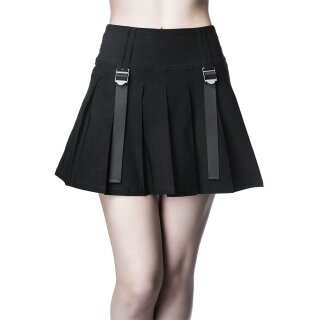 Killstar Pleated Mini Skirt - Analog